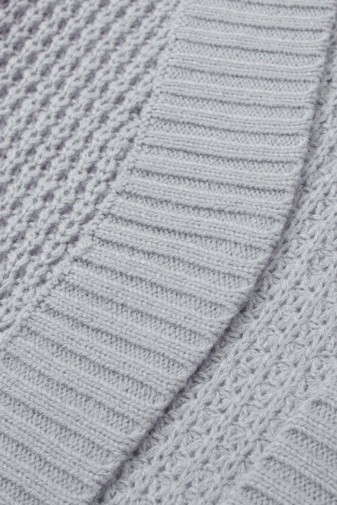 Pocket Knitted Solid Color Cardigan